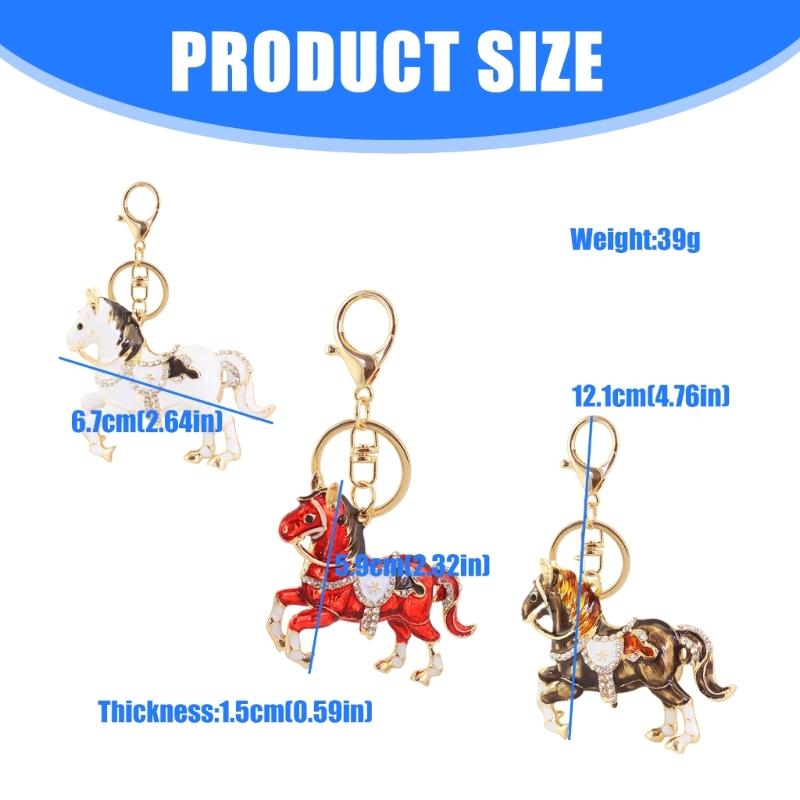 Alloy Horse Charm Keychain Bag Hanging Decoration With Unique Animal Design For Fashionable Accessory And Gift Giving