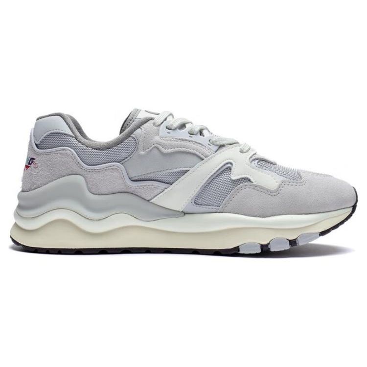 Li Ning 001 Fjell og Hav Stoff Syntetisk Lær Lavsko Sports Fritidssko Herre Sneakers Chuan-Steingrå AZGT007-1