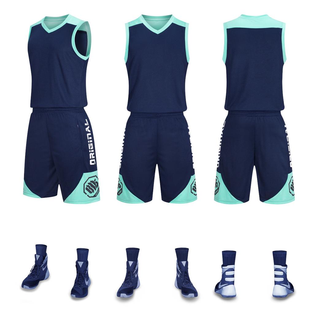 Quick-drying basketball jersey set Student personalized jersey Adult children's game training sports vest DIY printing number