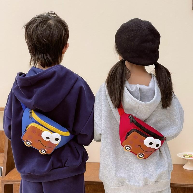 Colorful Cartoon Children's Waist Bag Lightweight Cute Snack Bag For Preschool Kids