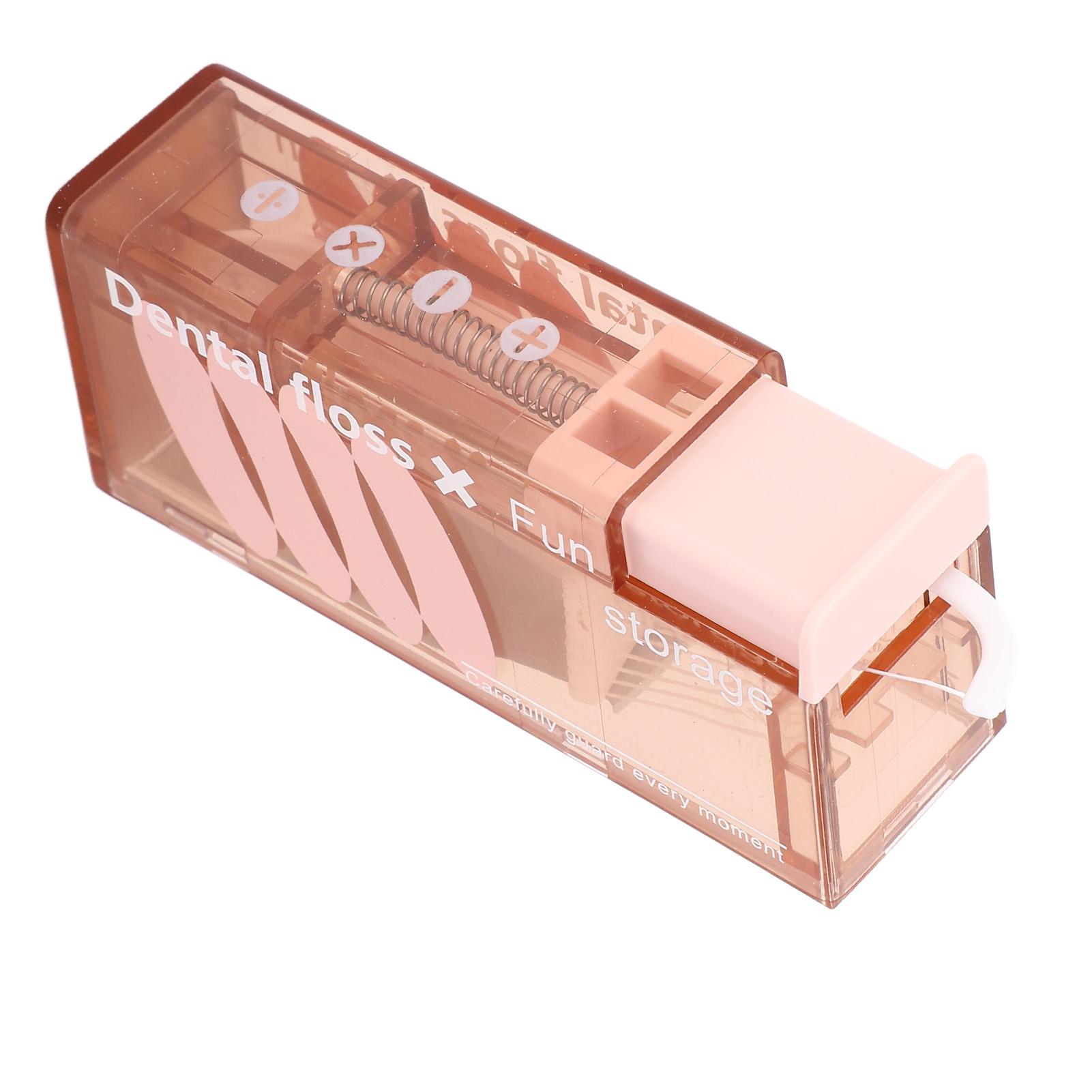 

Диспенсер для зубной нити Автоматически выдвигающийся Маленький Портативный Чехол для зубочисток с 10 нитями для путешествий, отеля