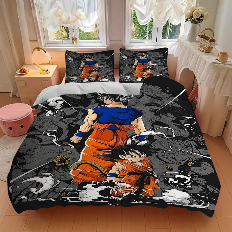 3 st DragonBallZ, Goku Sängkläder. Mjuk och bekväm utan kärna (1x Påslakan + 2x Örngott) yy251010133