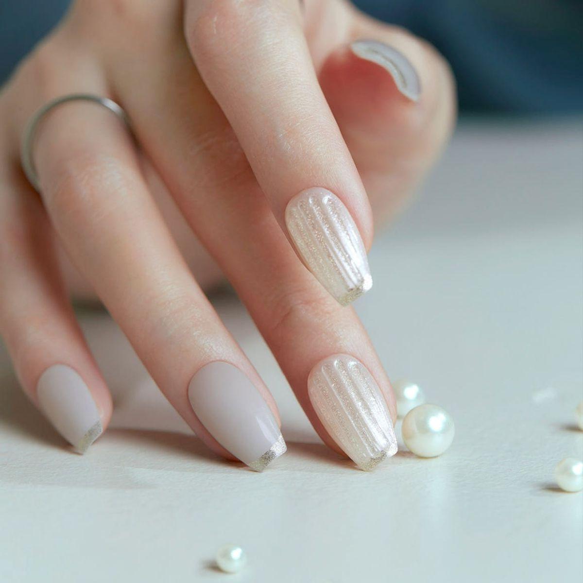 Dashing Diva Magic Press Glass Gray (Coffin) Nail Tips