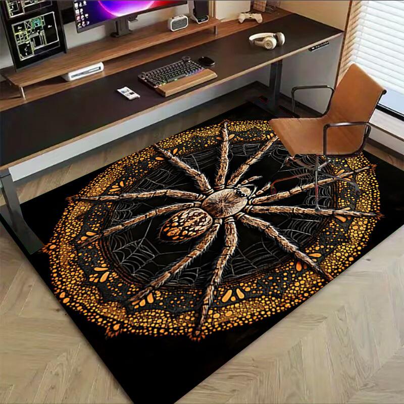 1PC Spider Web Pattern Extra Large Non Slip Floor carpet, Office, family, bedroom Large Area Rug Indoor Rugs, Vibrant Colors