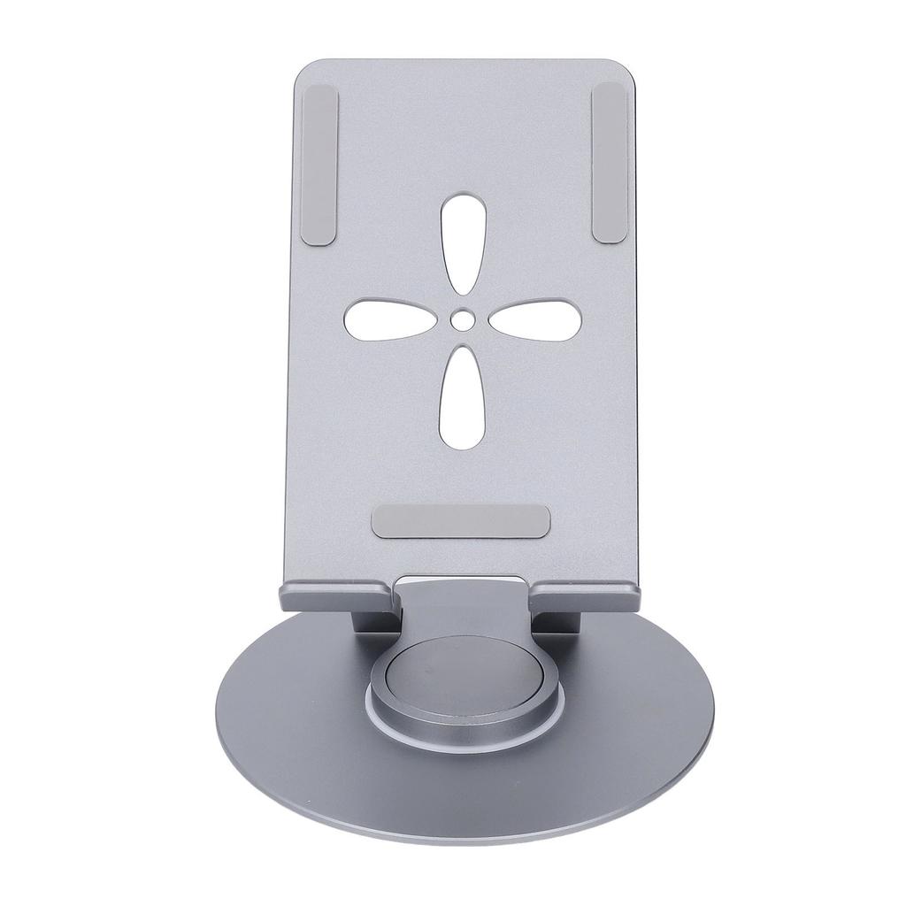 Desktop Phone Stand Dark Gray 360 Degrees  Rotating Foldable Aluminum Alloy Adjustable Phone Holder for