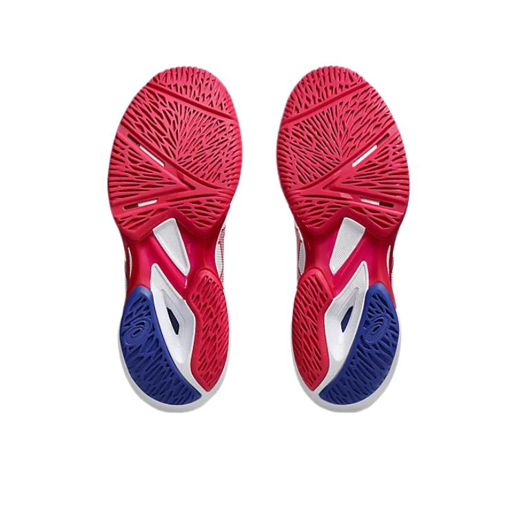 New Asics Solution Speed FF 3 Abrasion Resistant Low Top Tennis Shoes Women's Gray Red 1042A250-103