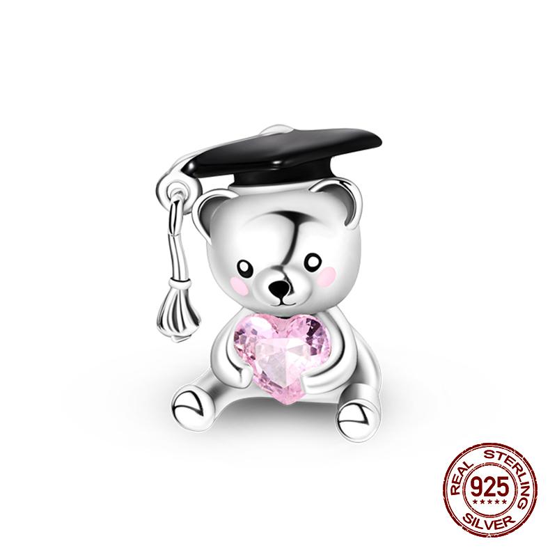 Copper Graduation Season Series Owl Bachelor'S Hat Charms Beads Suitable For 3Mm Original Design Bracelets DIY Style Jewelry