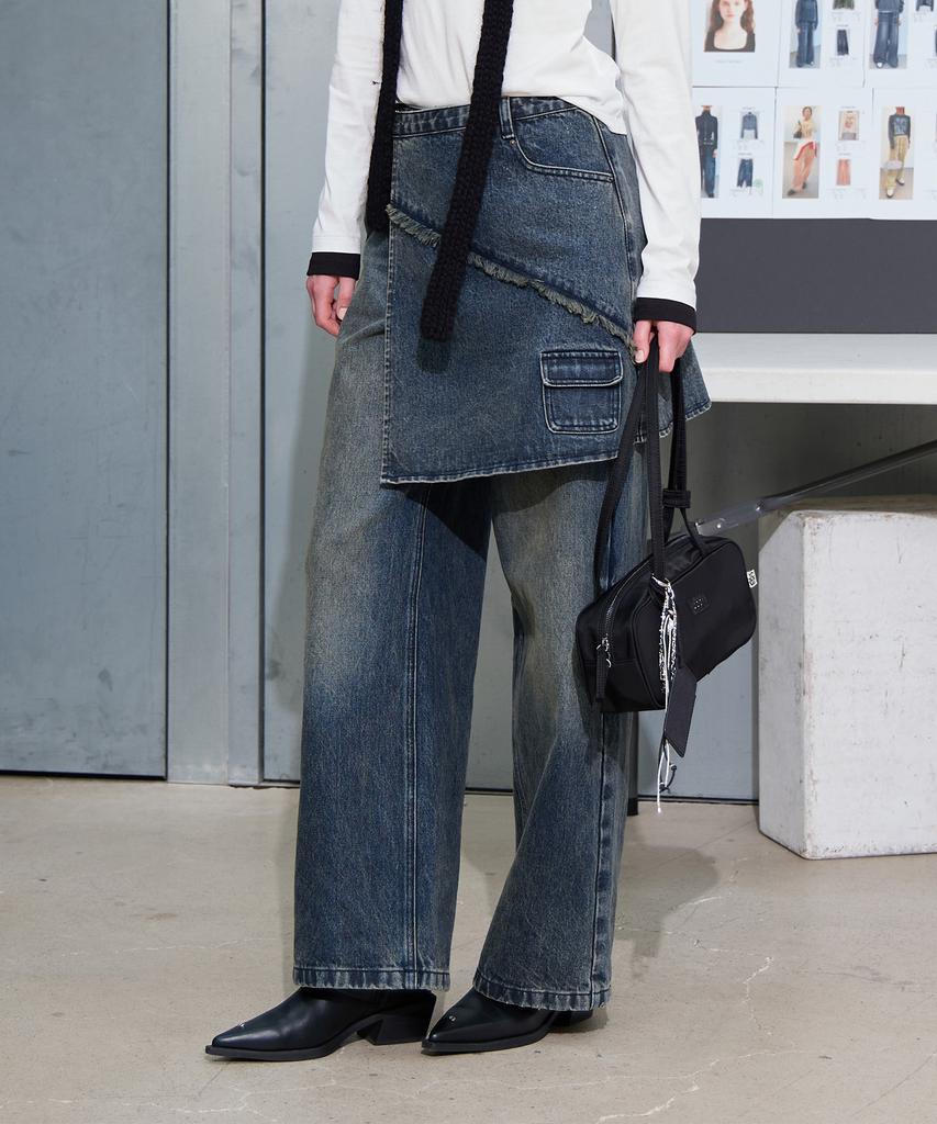 Jeissijeidi Wrap-Wide Denim Jydp0209