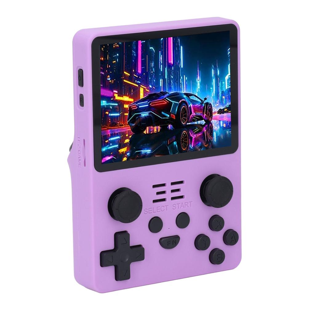 Handheld Retro Game Console Purple Color 3.5 Inch Portable Game Player for Home and Travel 256G