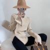 Autumn Elegant Sweater Women Korean Old Money Style Slim Contrast Color Jumper Autumn Winter Casual Knitwear Tops