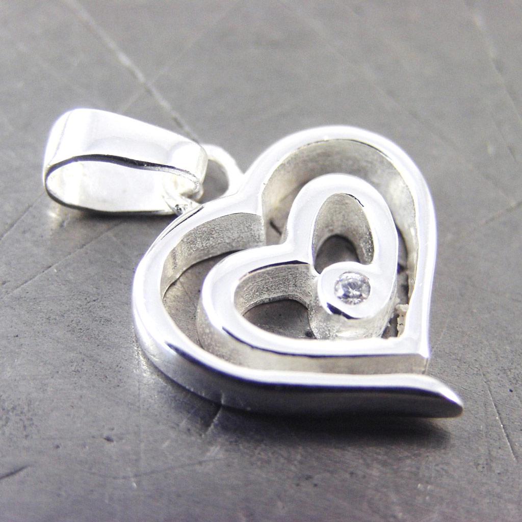 Les Trésors De Lily [G1644] - Silberner Anhänger „Liebe“