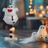 Ghost Bell Hanging Ornament Resin White Ghost Wind Chime Decoration for Halloween Home Garden Party Decor