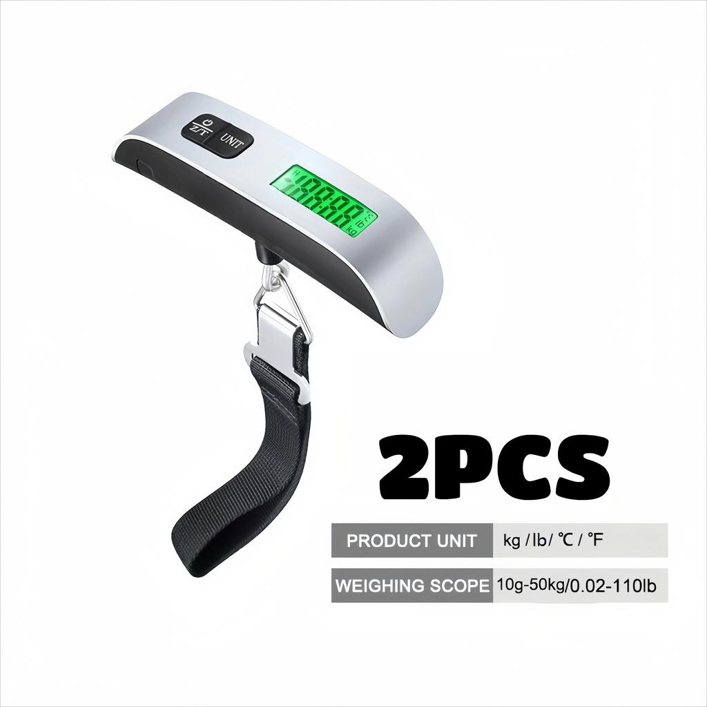 50kg/110lb Digital Luggage Weight Scale LCD Display Portable for Outdoor Fishing Hanging Baggage Scale for Travel Suitcase Scale