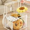 Plush Doll Storage Bucket Transparent Organizing Box-Large Capacity Container for Stuffed Animals Dolls & Plush Toys storage box