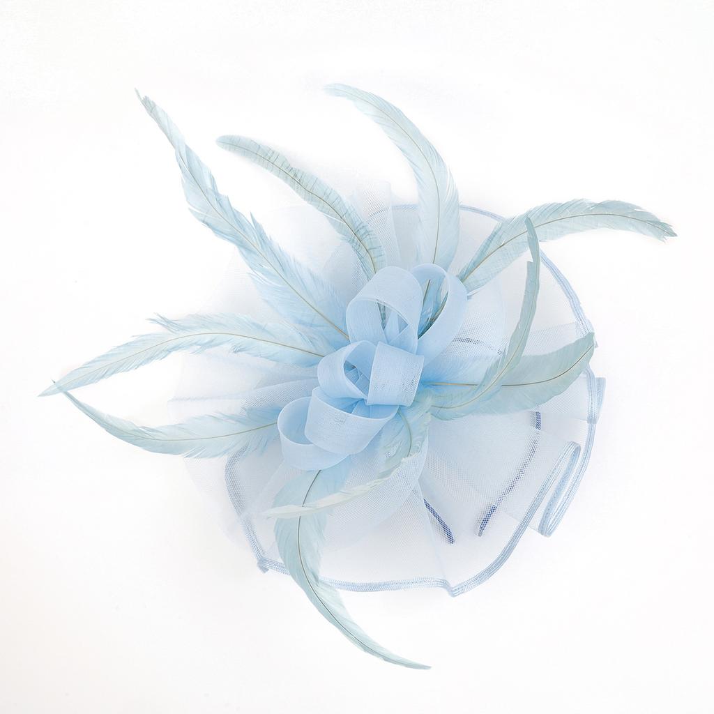 European and American boutique mesh headgear mesh head flower feather hair accessories top hat hairpin bridal headgear