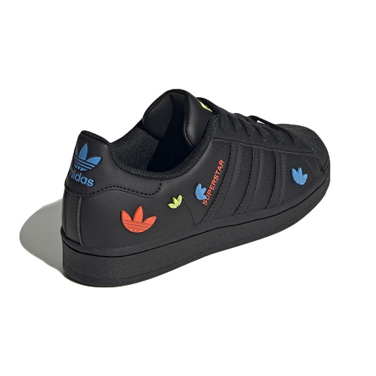 Adidas Originals Superstar Casual Comfortable Durable Breathable Low-Top Kids Sneakers Kids Sneakers Black GV8875