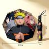 Naruto Team 8 Ribs 3Fold Black Glue Uv Protection Umbrella Sun Protection Rainproof Compact Folding Umbrella For Travel Daily Use C92431