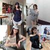 Spicy Girl Off-the-Shoulder Casual T-Shirt for Women - Solid Color, Short Sleeve, Loose Fit, Summer 2026