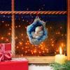 Christmas Ornaments 4inch Animal in Hole Pendants Christmas Decor for Tree 2D Acrylic Figurine Charm Pendant Decor for Home