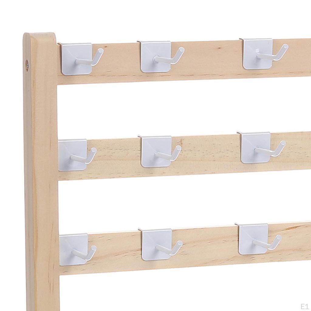 Schmuckständer mit abnehmbaren Haken, Ohrringkarten Halskette Armband Schlüsselanhänger Vitrine