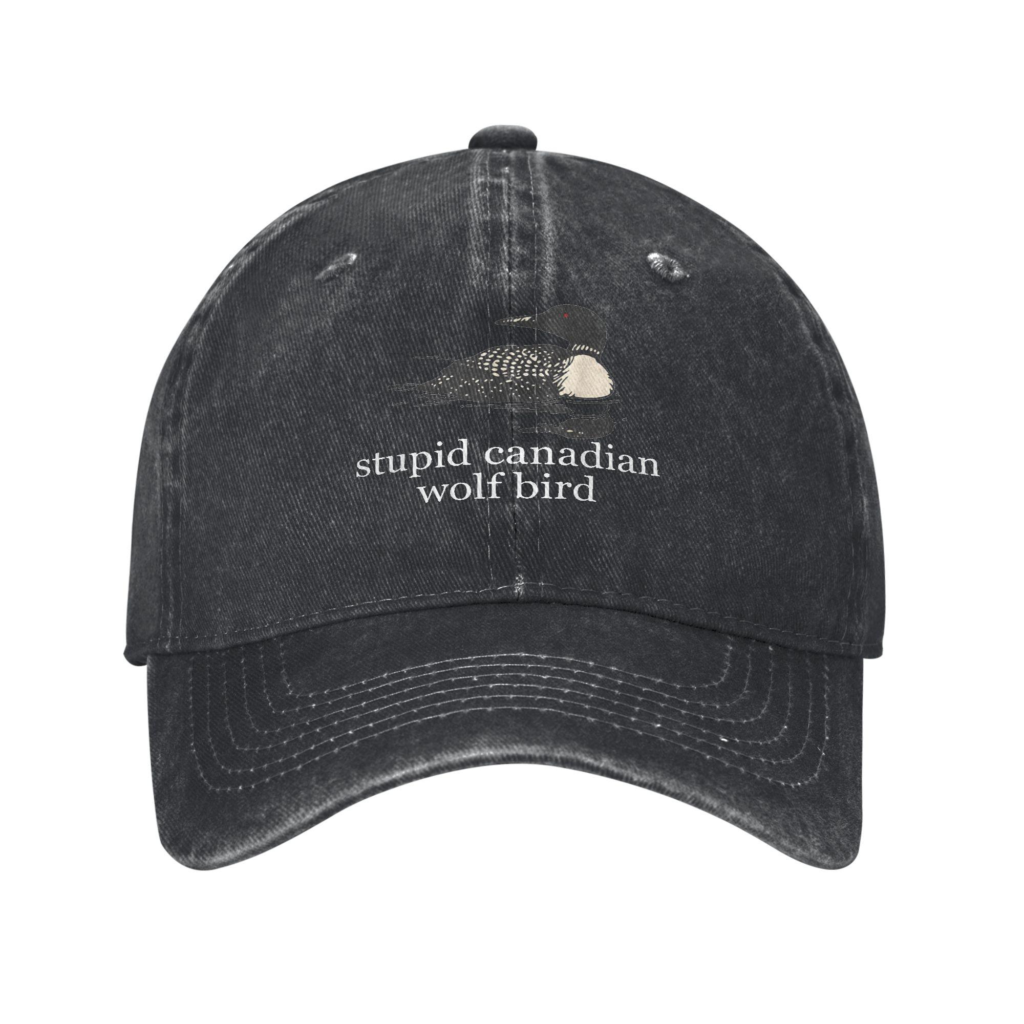 

Stupid Canadian Wolf Bird Sun Baseball Cap Y2k Retro Unisex Men High Quality Custom Logo Hiking Fishing Snapback Cap Gift One Size
