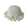 New Colorful Crochet Ruffle Brim Knit Bucket Hats Winter Woman Handmade Stretch Fisherman Cap Outdoor Warm Windproof Beanie Hat