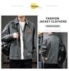 2025 Men's Casual Lapel Jacket: Handsome Detroit Workwear Coat for Spring and Autumn