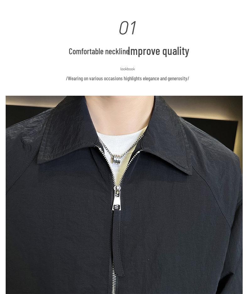Men's Fashionable Solid Color Lapel Jacket - 2026 Spring New Arrival Trendy Coat