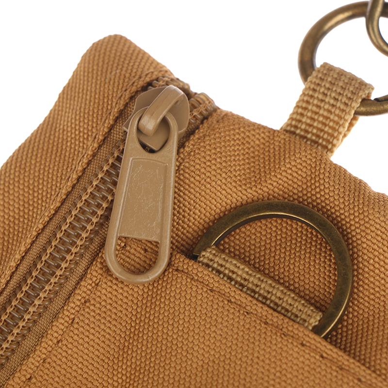Mini Casual Hanging Neck Mini Coin Purse Card Holder Zipper Pouch Men And Women Key Small Bag Headphone Case With Lanyard
