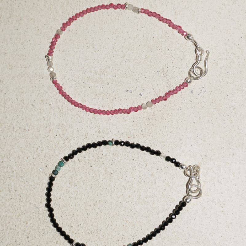 OURPIERRE [SILVER 925] GLITTER BRACELET BLACK