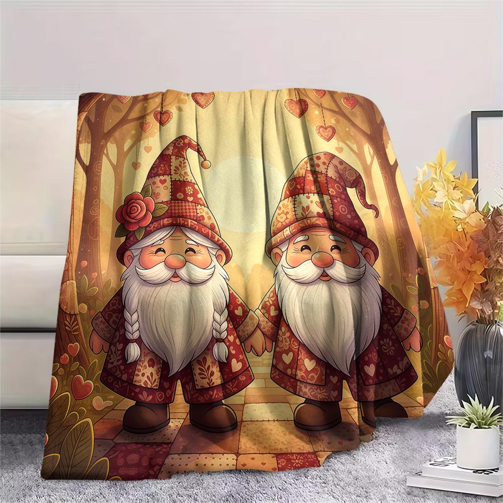 1 Stück Valentinstag Druck Flanelldecke, Hohe Qualität, Bequem für Alle Jahreszeiten, Heimdekoration, Perfekt für Weihnachten, Geburtstagsgeschenk