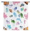 Meereslebewesen, Fische, Tiere, durchsichtige Vorhänge, Schlafzimmer, Voile-Vorhang, Wohnzimmer, Fenster, durchsichtige Vorhänge, Küche, Tüllvorhänge