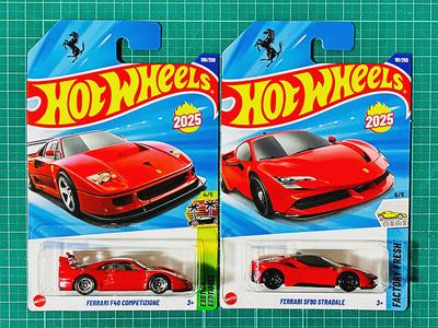 Hot Wheels FERRARI F40 COMPETIZONE SF90 STRADALE