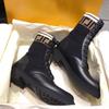 Bottes Martin à patchwork tricoté pour femmes automne et hiver nouvelle collection tube moyen à lacets laine lettre élastique bottes courtes talon épais bottes fines pour femmes