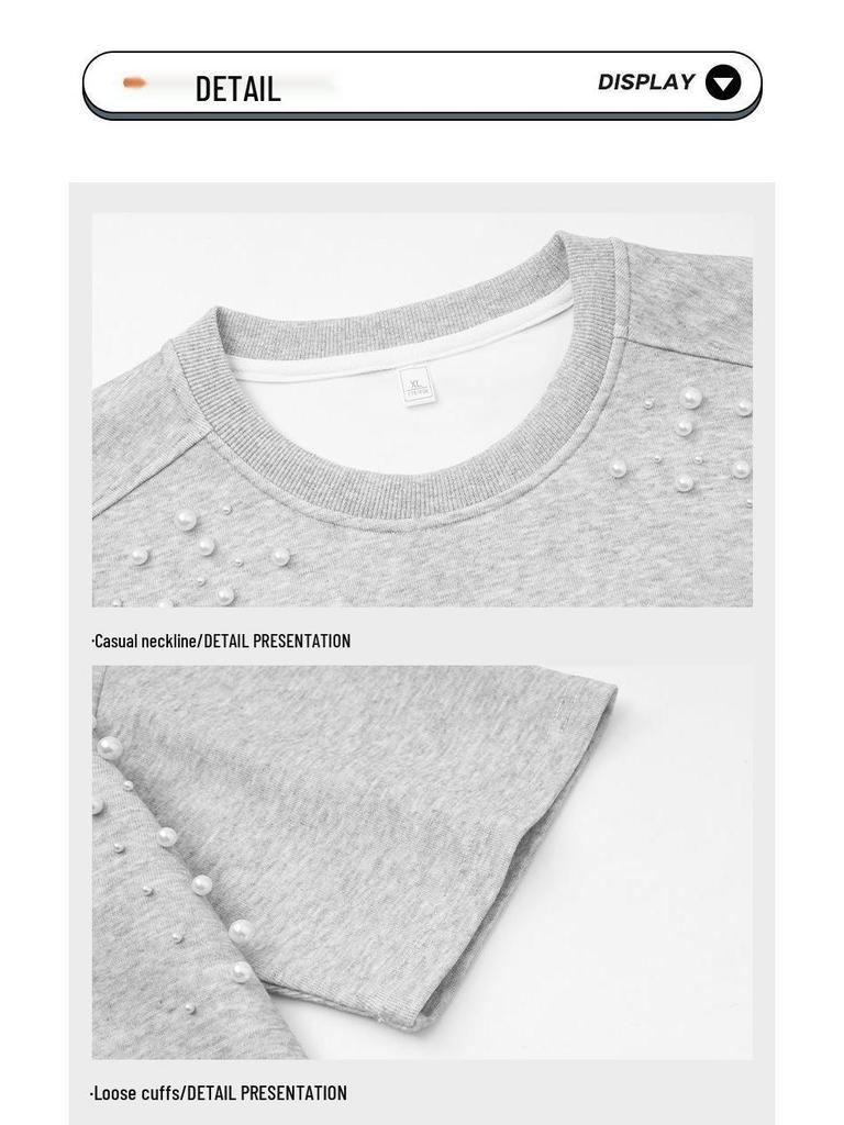 2026 Men's Summer Beaded Round Neck Short-Sleeve T-Shirt