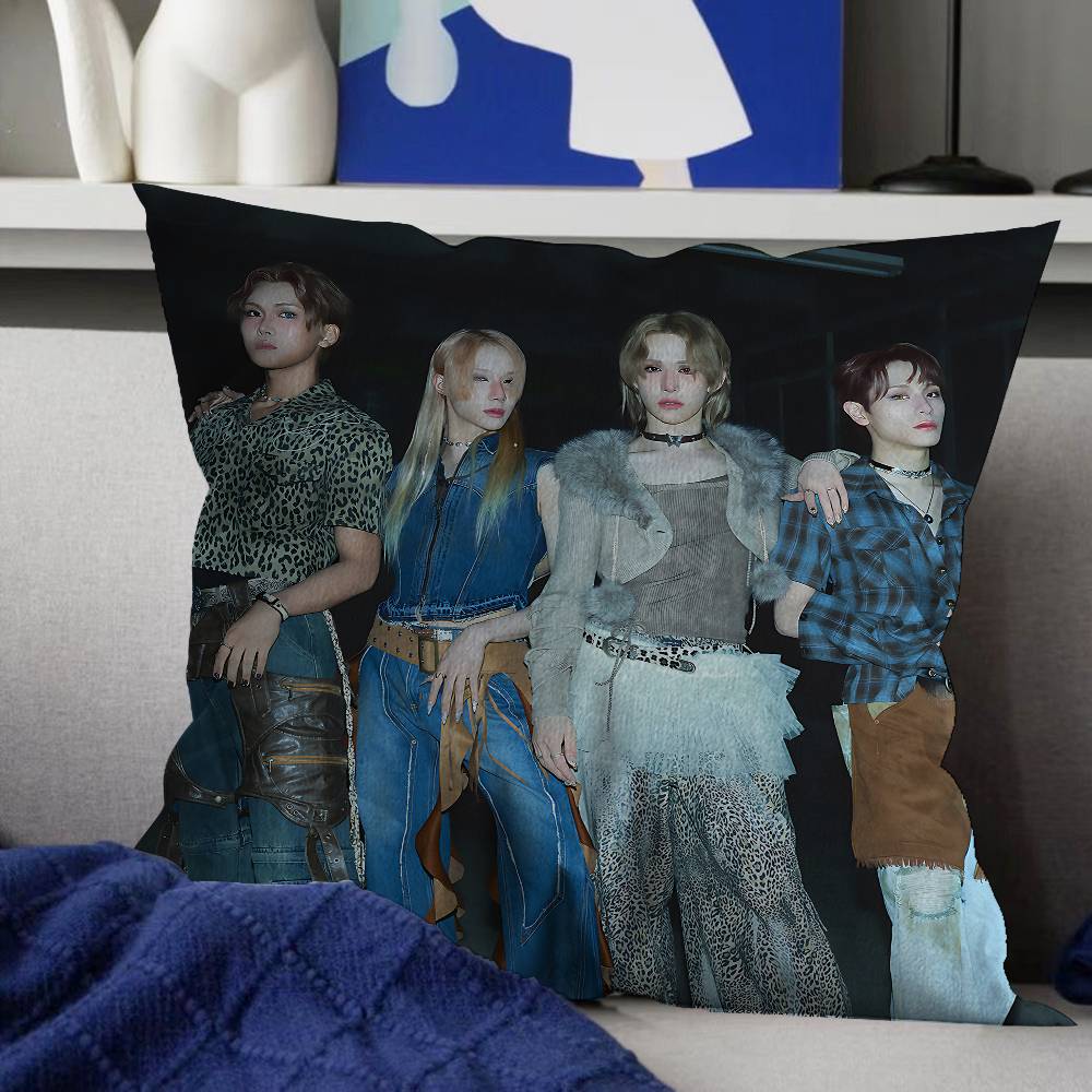 Popular Kpop Group XXLov Cushion Cover Pillow Cover Decor Pillowcase Printed Cushion Case for Couch