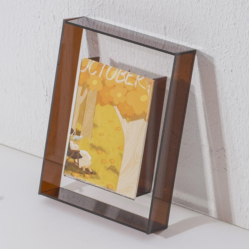 10 Color Acrylic Picture Frame Wall Mount/Standing for Display Photo Frames Oil Painting, Artwork Neon Translucent Hanging Frame 10x13cm