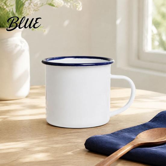 Retro Enamel Mug Smooth Lead Handle Durable Style Coffee with Water Cup Free Drinking Vessel Surface Portable for Hot