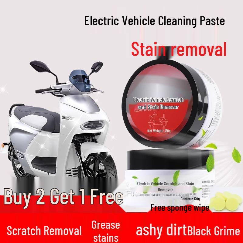 Newcomer Discount: Electric Vehicle Scratch & Stain Cleaning Paste for Motorcycle Plastic Shell Refurbishment