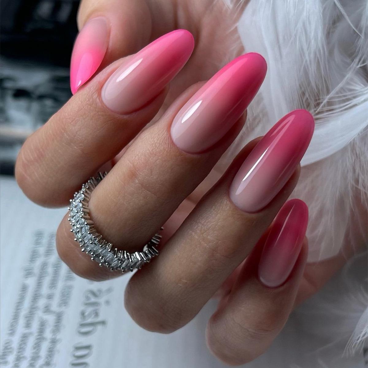 

Cross-Border Wearable French Gradient Removable False Nail Patches - Oval Style