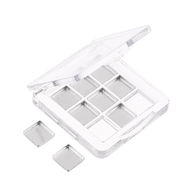 Paletă cu 9 Compartimente Goale pentru Fard de Pleoape, Recipient pentru Depozitarea Machiajului Ochilor, pentru Femei, Fete, Începători în Machiaj, Instrument DIY pentru Fard de Pleoape