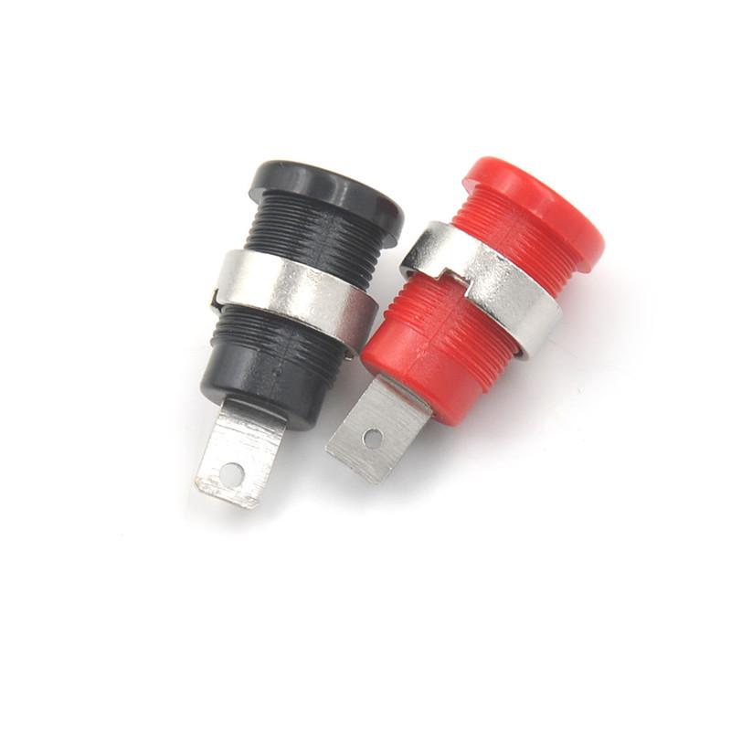 10Pcs Banana 4Mm Female Jack Socket Panel Mount Binding Post Connector