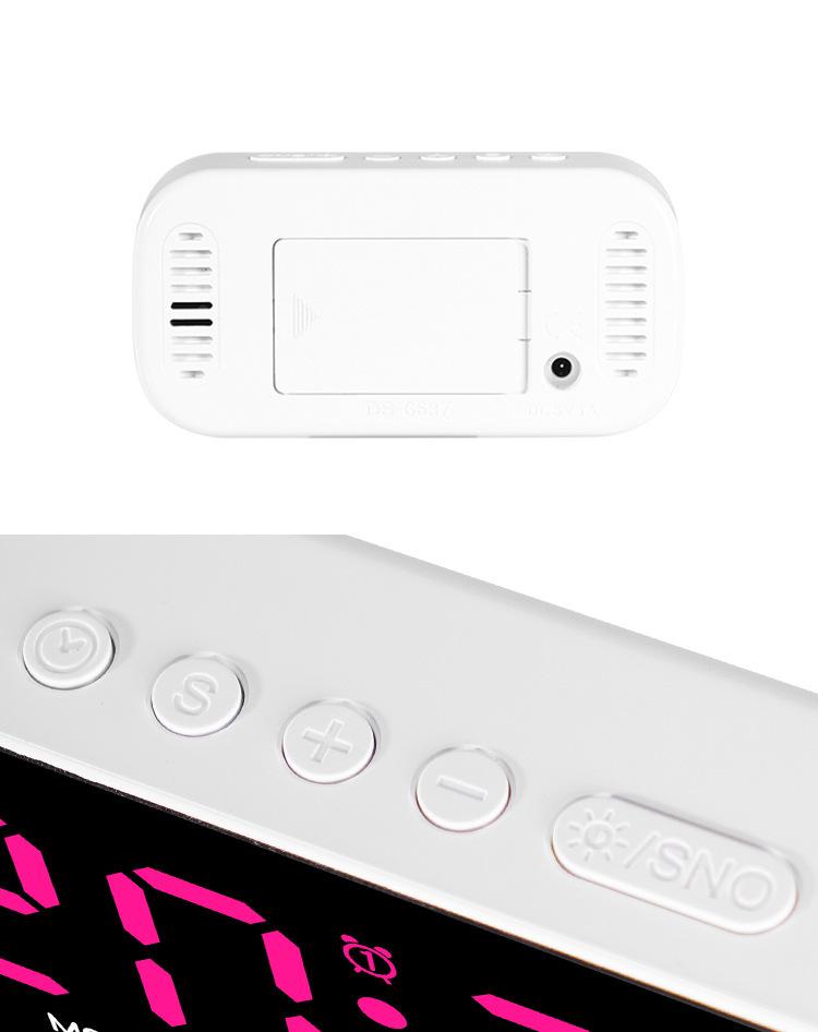 LED Digital Clock: Multi-function Alarm with Date & Dual Alarms - Model 5507