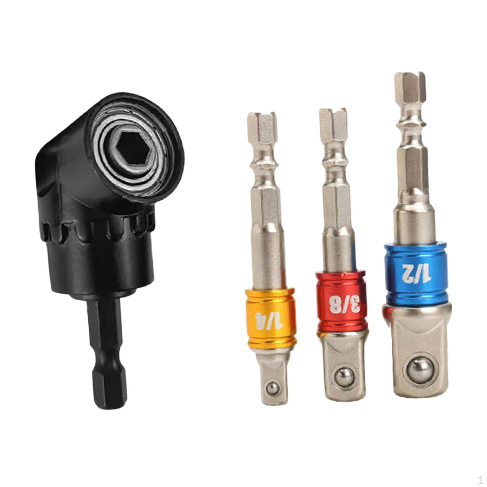 

Набор шестигранных адаптеров для электрических отверток с шестигранным хвостовиком 1/4 , 3/8 , 1/2 для электропривода чёрный