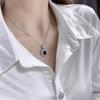 Elegant Sapphire Gemstone Jewelry Set: Necklace, Ring, & Earrings for Women