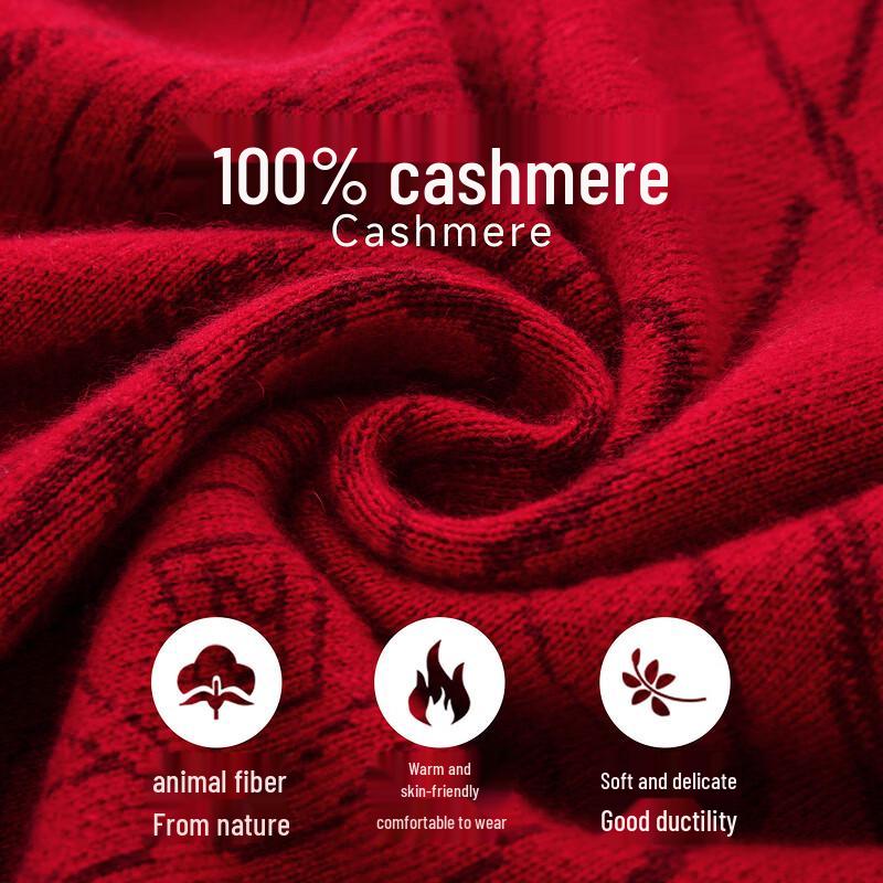 Zhaojun Women's New Chinese Style Jacquard Cashmere Cardigan