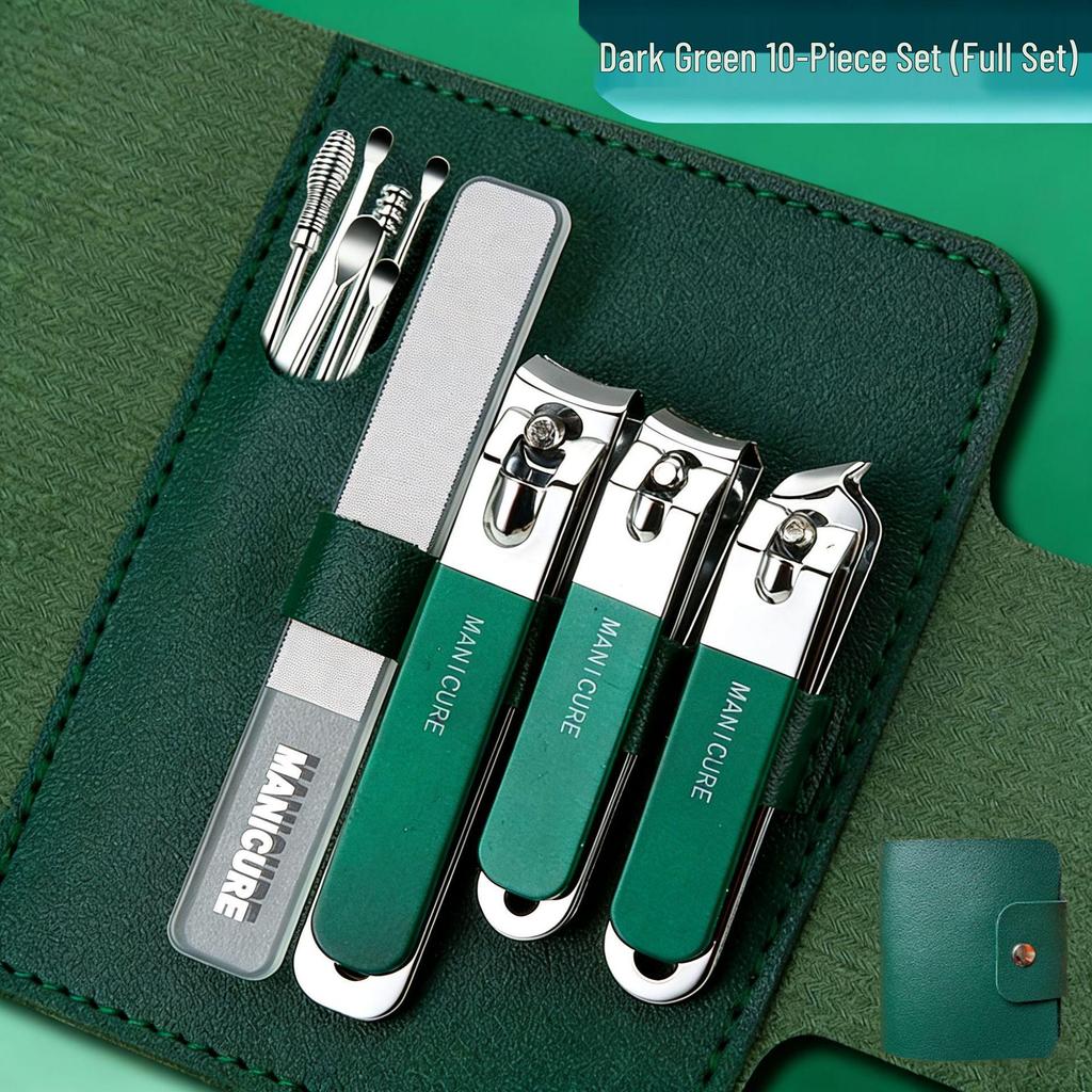 Tragbarer Bonbonfarbener Nagelknipser & Maniküre-Set mit Ohrlöffel