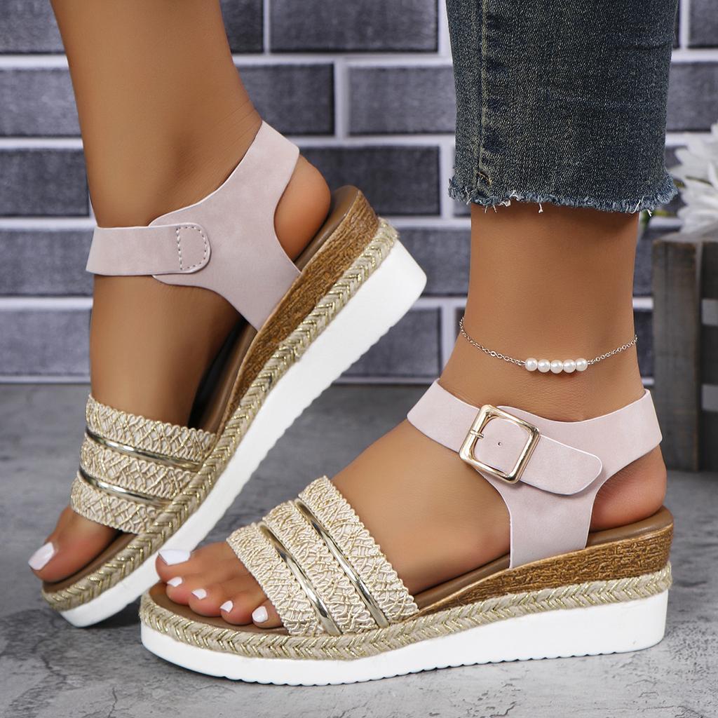 Women Wedges Sandals Summer New Fashion Women Sandals Plus Size Elegant Slip On Slippers Casual Footwear Sandals Shoes for Women