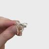 Bague ajustable en argent avec nœud pour femme – Style minimaliste et estival