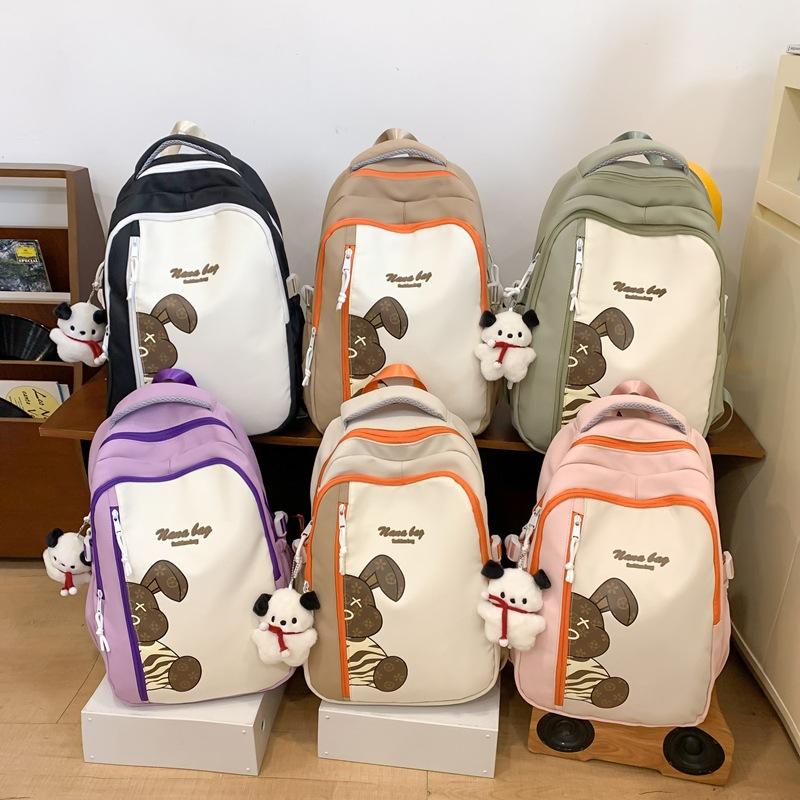 Backpack, High School Large-capacity Backpack, Primary and Middle School Students, Multi-layered Instagram Schoolbag